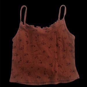 hippie rose eyelet tank top